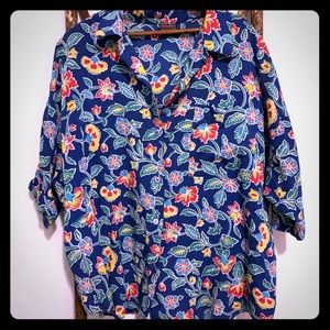 Vintage floral bright design shirt